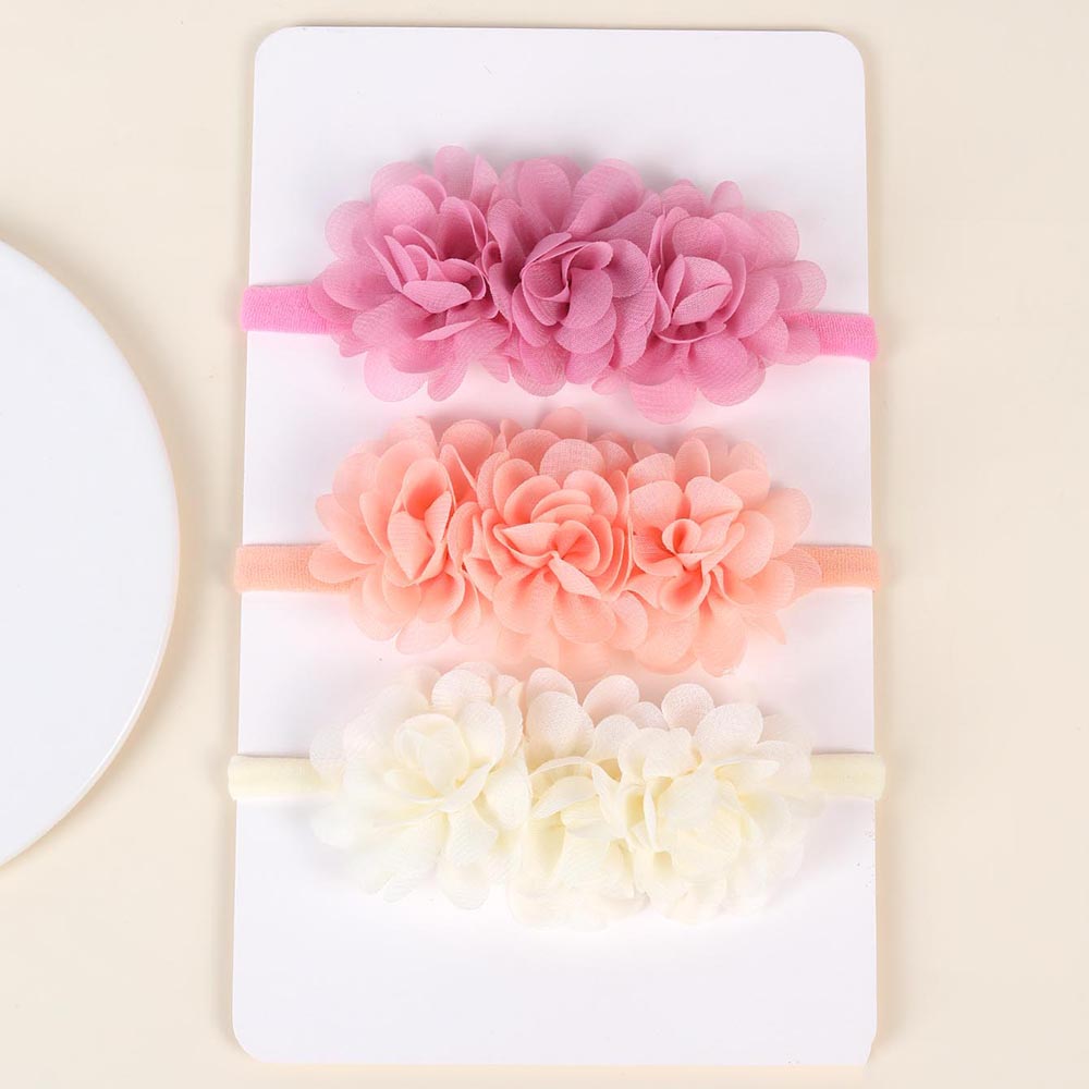 Baby Gear - 3Pcs Chiffon Flower Headbands for Babies,Flower