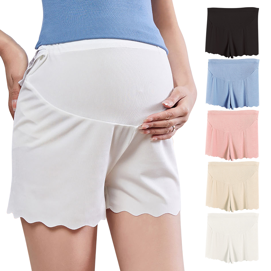 Maternity Wear - Elegant Ice Silk Maternity Safe Leggings
