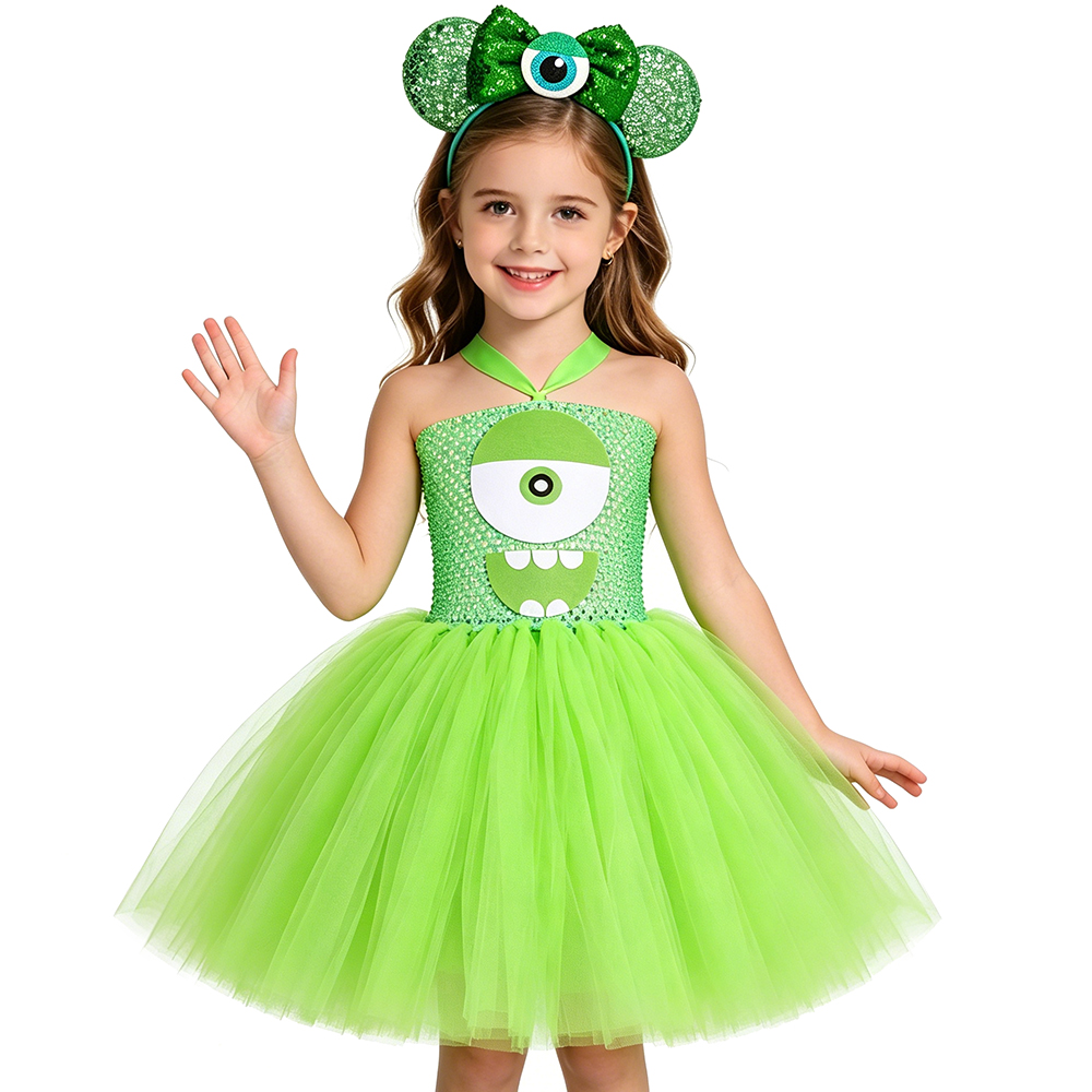 Mike Wazowski Monsters Costume - đánh giá và giá Toddler Girl Tulle Party Dress