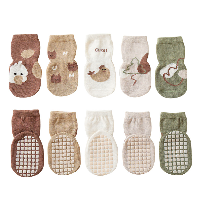 5 Pairs Kids Non-Slip Socks Cu - đánh giá và giá Unisex Baby Socks Non Slip