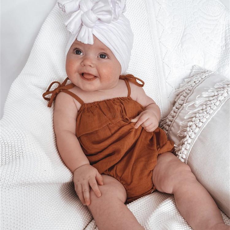 Mùa Hè Quần Áo Bé Gái Romper Á - đánh giá và giá Baby Summer Linen Sleeveless Jumpsuit