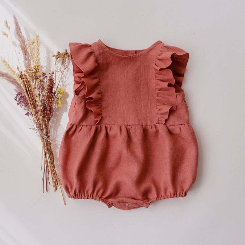 Mùa Hè Sơ Sinh Trẻ Sơ Sinh Bé  - đánh giá và giá Baby Summer Linen Sleeveless Jumpsuit