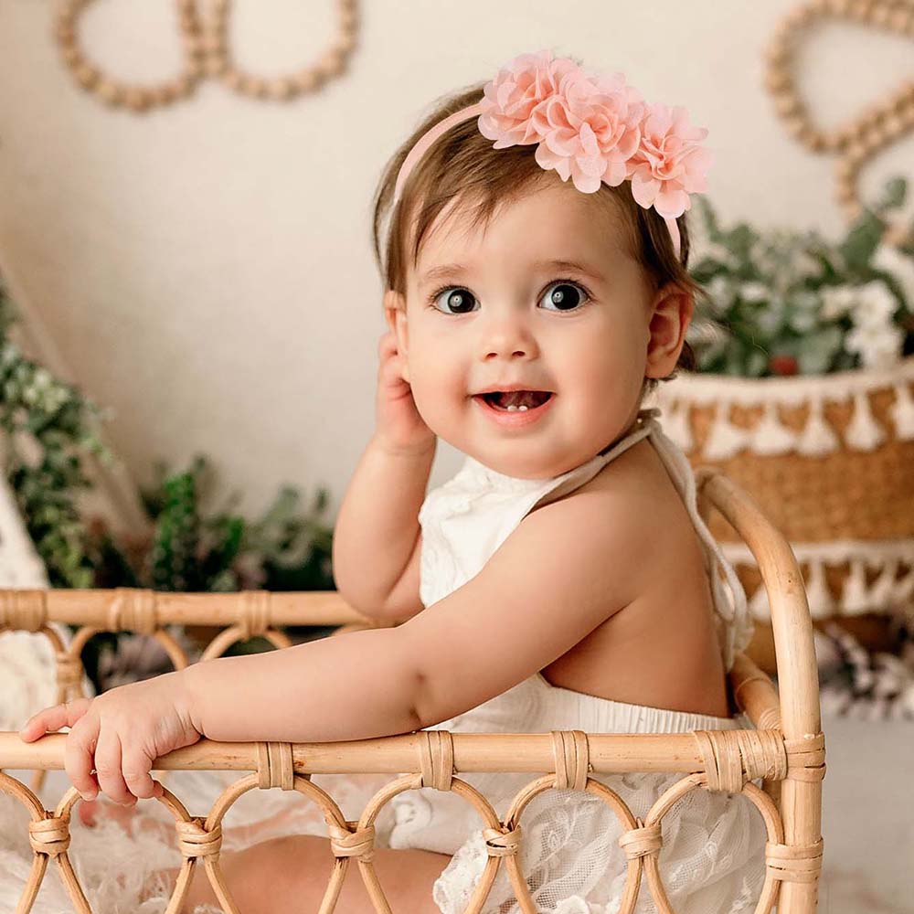 3Pcs Chiffon Flower Headbands  - đánh giá và giá Baby Gear