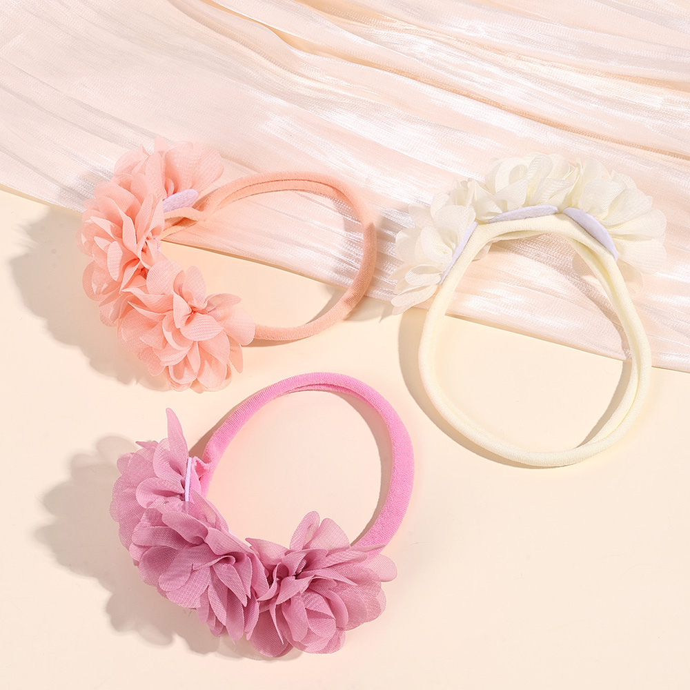 3Pcs Chiffon Flower Headbands  - đánh giá và giá Baby Gear