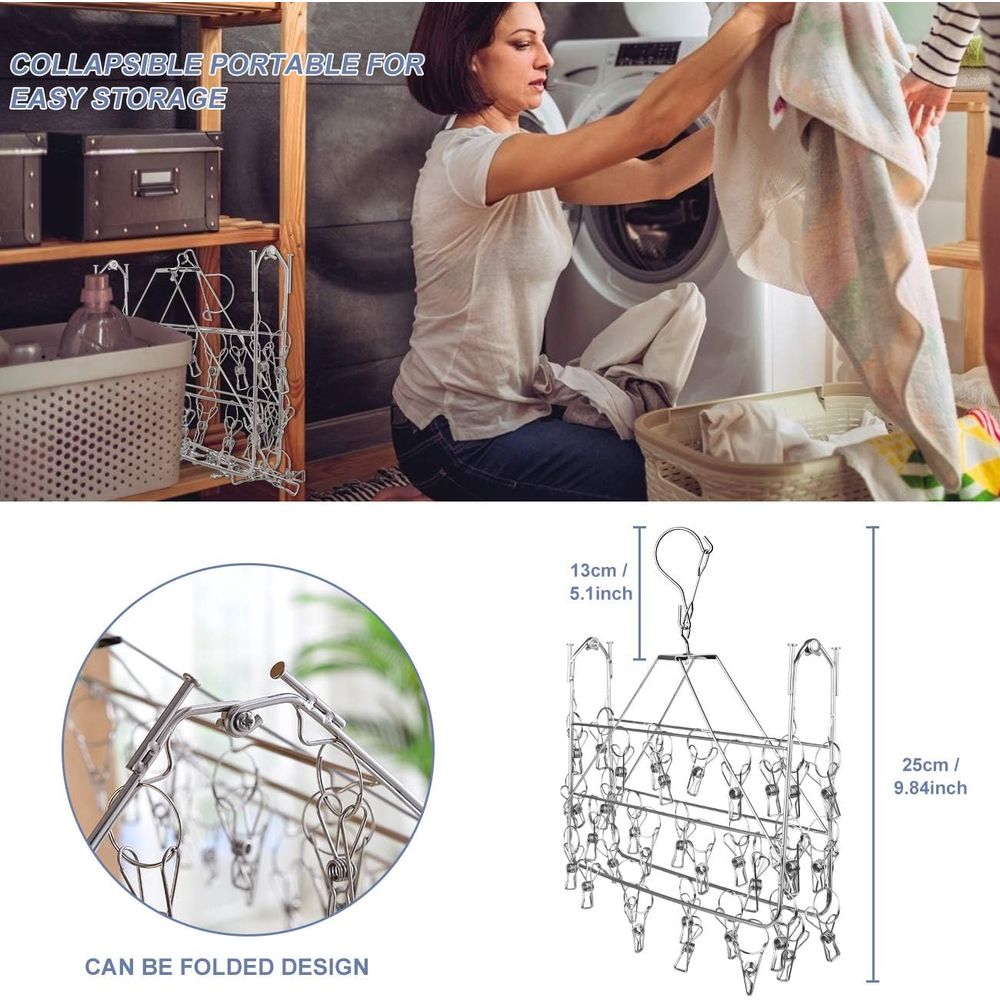 Stainless Steel 52-Clip Laundr - đánh giá và giá Baby Clothes