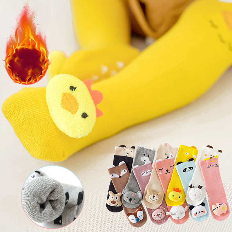 Winter Thick Cotton Kids Long  - đánh giá và giá Unisex Baby Socks Non Slip